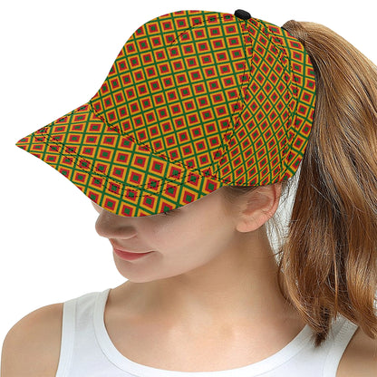 Rasta Reggae Color Cross Snapback Cap
