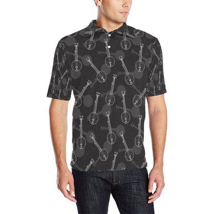 Banjo Pattern Print Design 03 Men Polo Shirt
