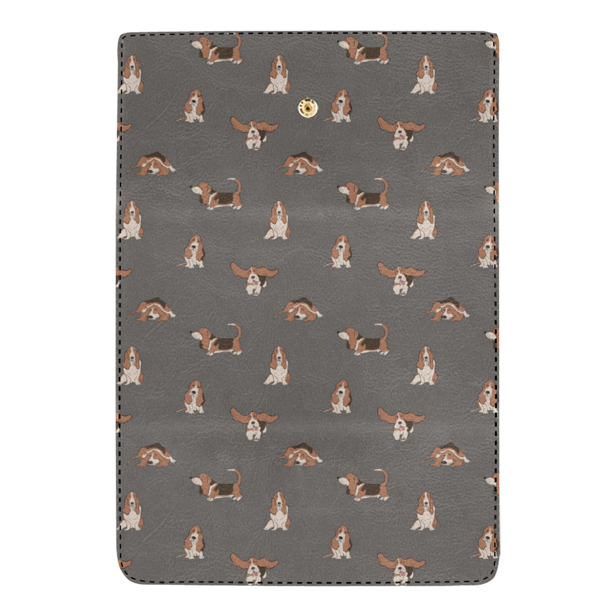Basset Hound Pattern Print Design 03 Women's Trifold Wallet