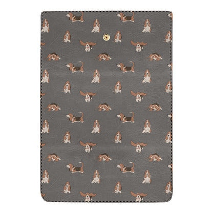 Basset Hound Pattern Print Design 03 Women's Trifold Wallet