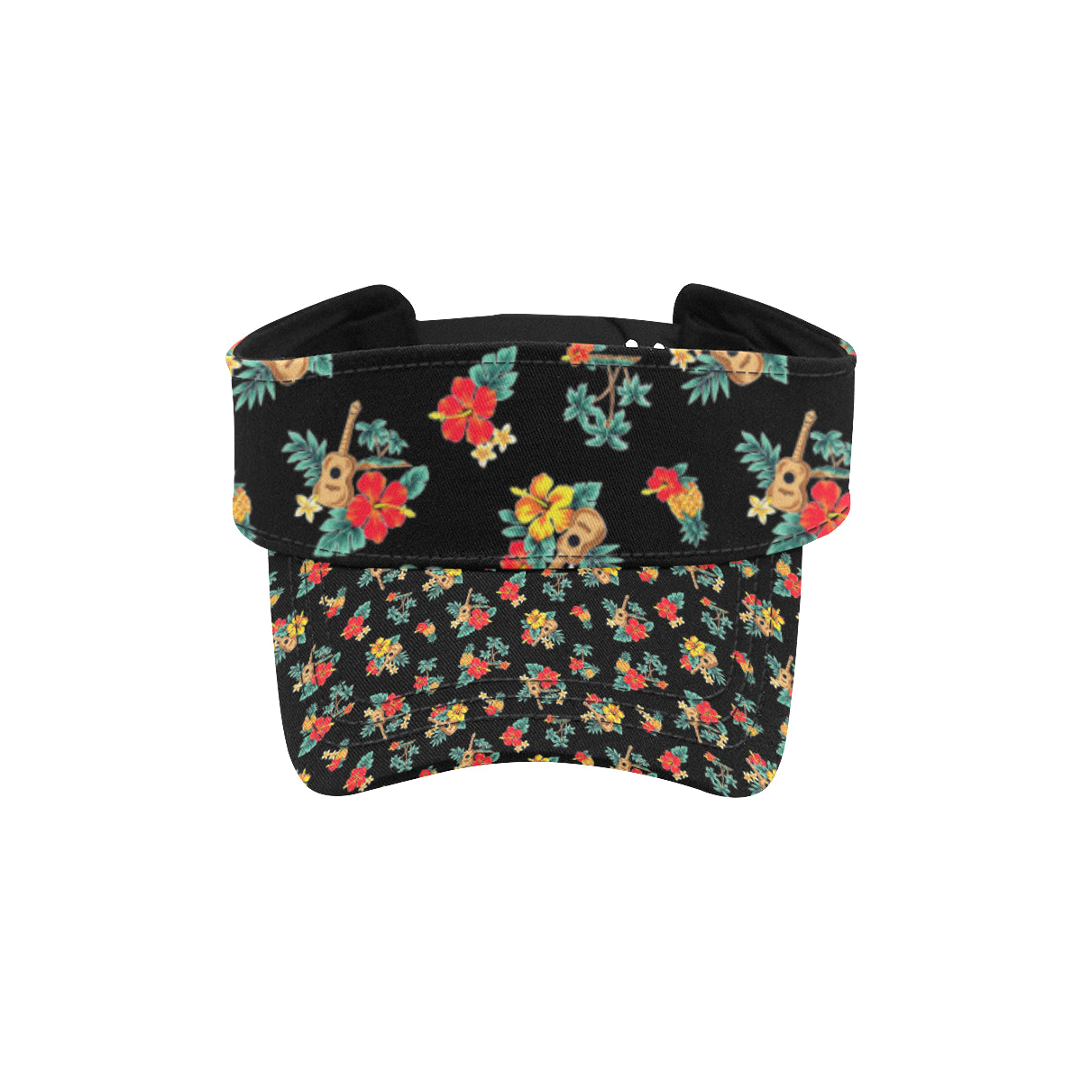 Hawaiian Flower Themed Print Unisex Sun Visor