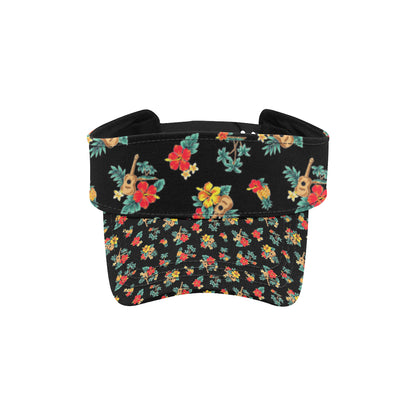 Hawaiian Flower Themed Print Unisex Sun Visor