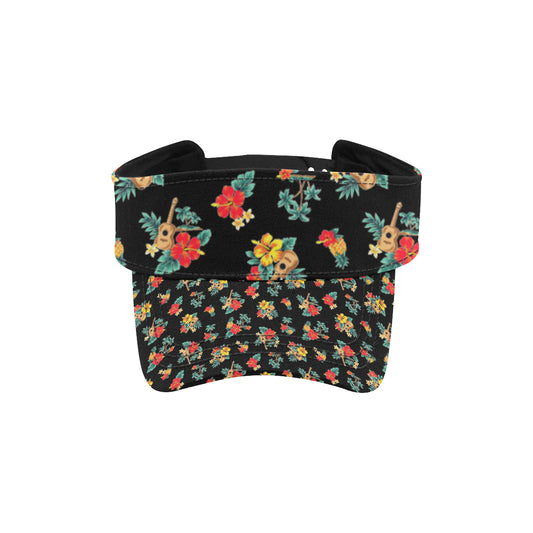 Hawaiian Flower Themed Print Unisex Sun Visor