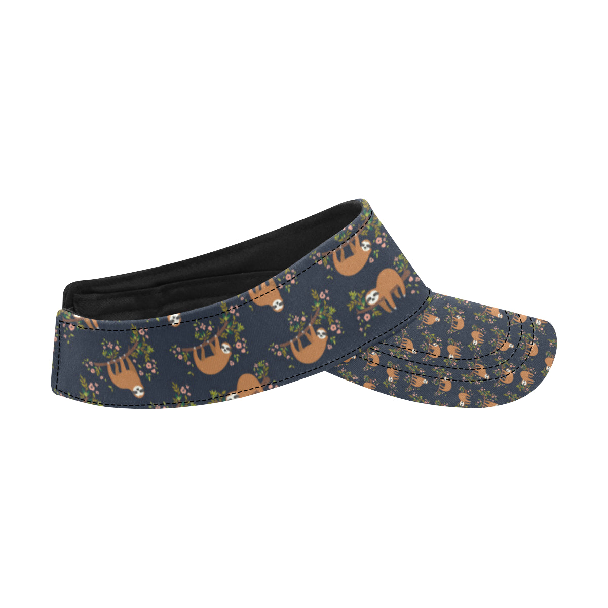 Sloth flower Design Themed Print Unisex Sun Visor
