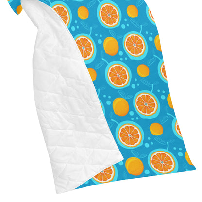 Grapefruit Pattern Print Design GF03 Premium Quilt