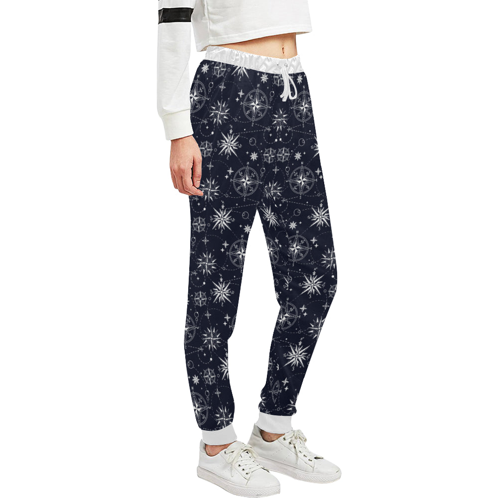 Nautical Sky Design Themed Print Unisex Sweatpants