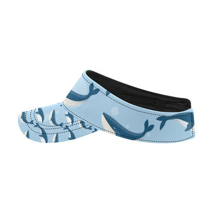 Blue Whale Pattern Print Design 02 Unisex Sun Visor
