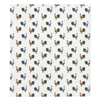 Chicken Pattern Print Design 02 Premium Quilt