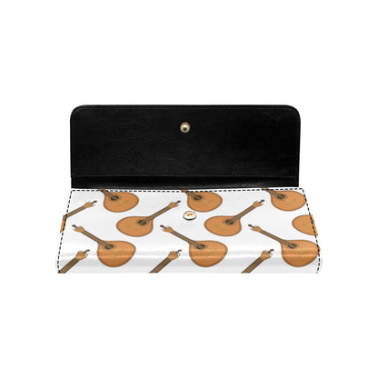 Mandolin Pattern Print Design 01 Women's Trifold Wallet