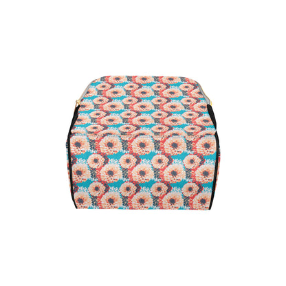 Dahlia Pattern Print Design DH05 Diaper Bag Backpack