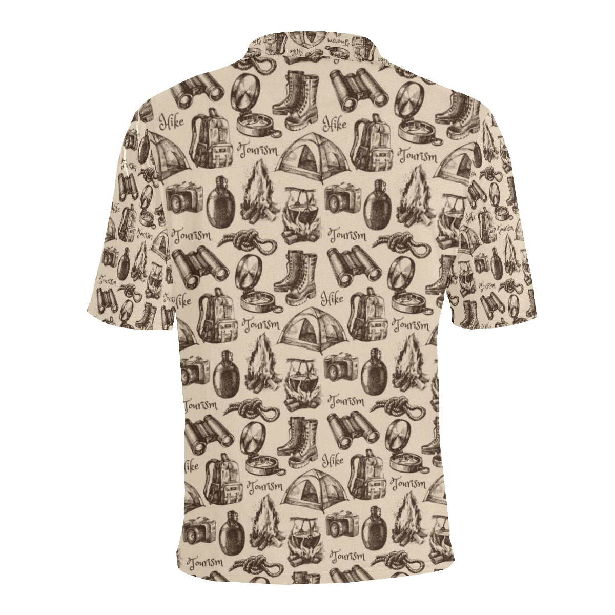 Camping Pattern Print Design 01 Men Polo Shirt