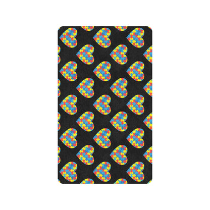 Autism Awareness Heart Design Print Rubber Doormat
