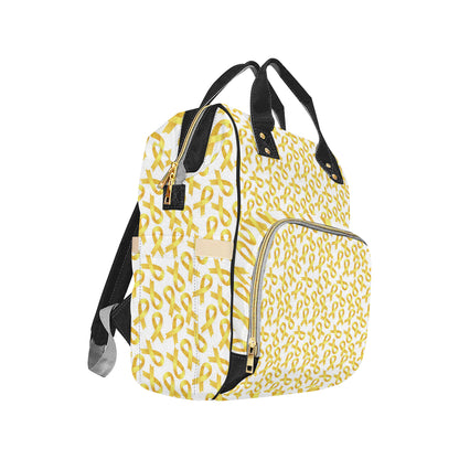 Childhood cancer Pattern Print Design 02 Diaper Bag Backpack
