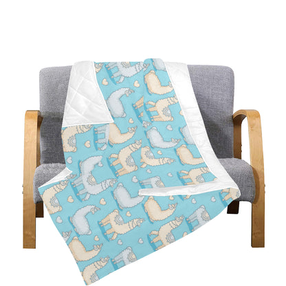 Alpaca Pattern Print Design 06 Premium Quilt
