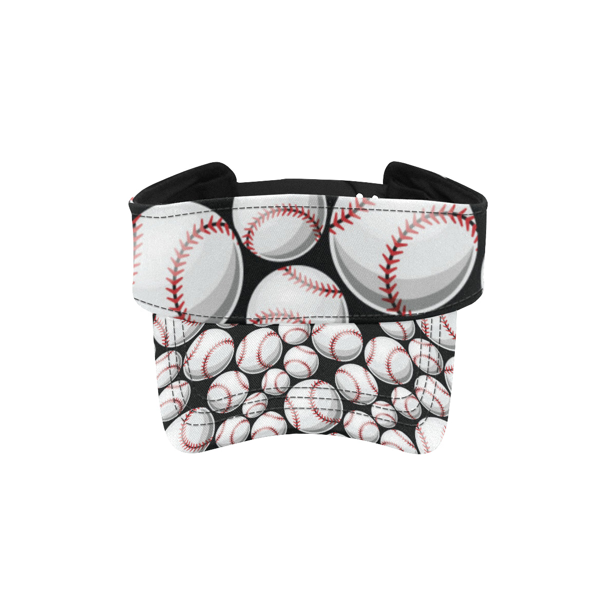 Baseball Black Background Unisex Sun Visor