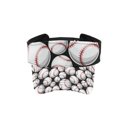 Baseball Black Background Unisex Sun Visor