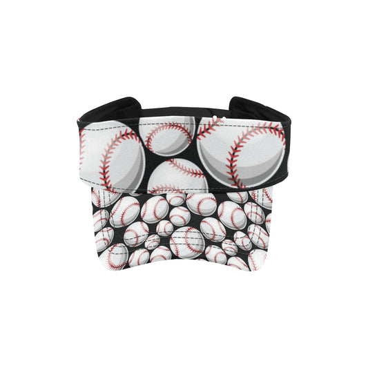 Baseball Black Background Unisex Sun Visor