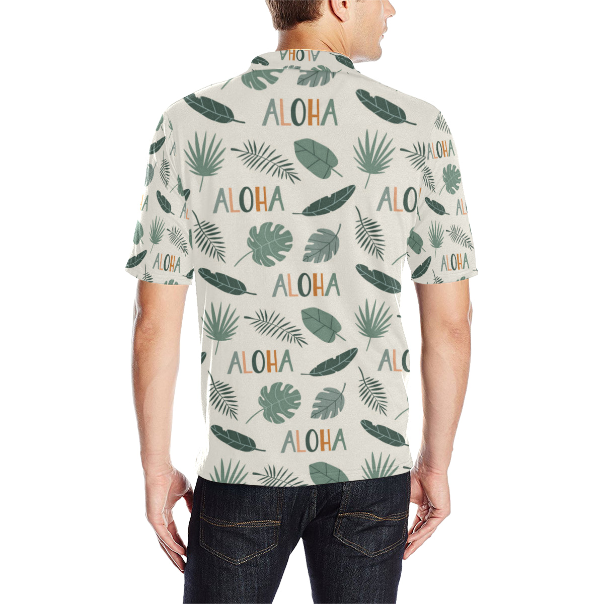 Aloha Hawaii Pattern Print Design 05 Men Polo Shirt