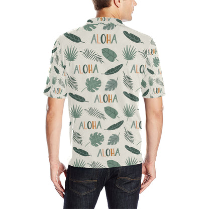 Aloha Hawaii Pattern Print Design 05 Men Polo Shirt