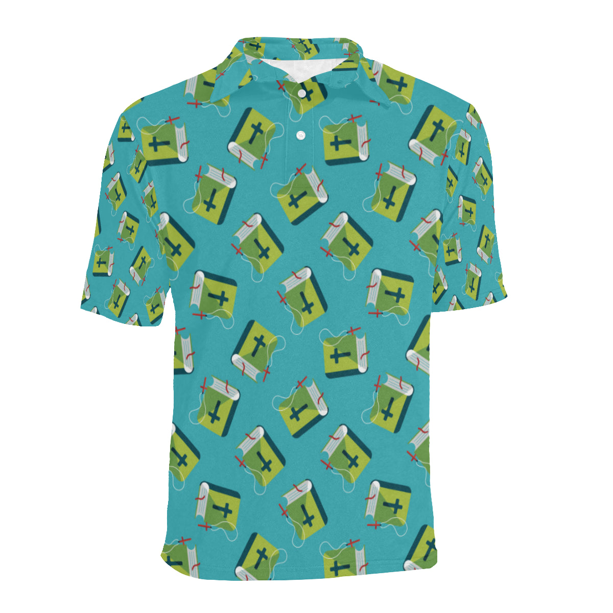 Bible Pattern Print Design 01 Men Polo Shirt