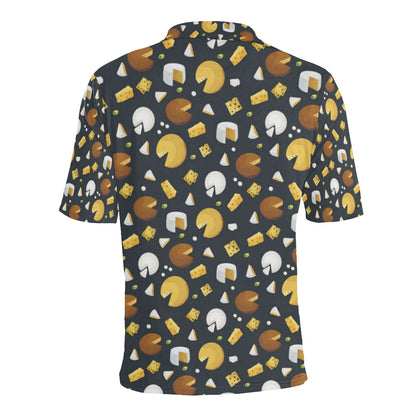 Cheese Pattern Print Design 03 Men Polo Shirt