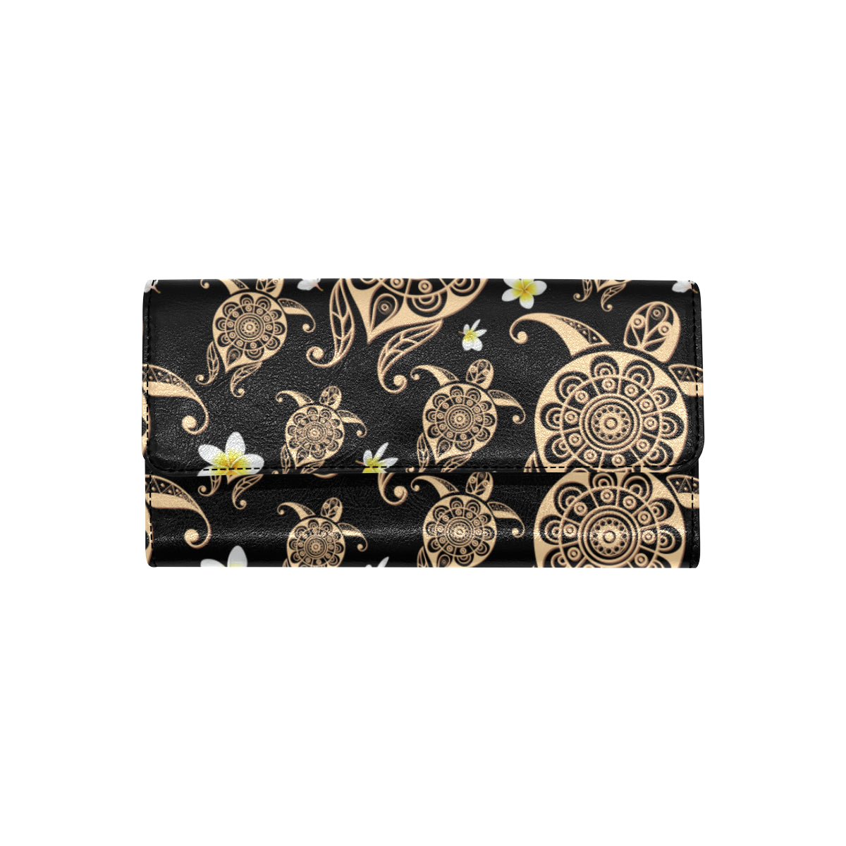 Turtle Polynesian Tribal Hawaiian Women's Trifold Wallet