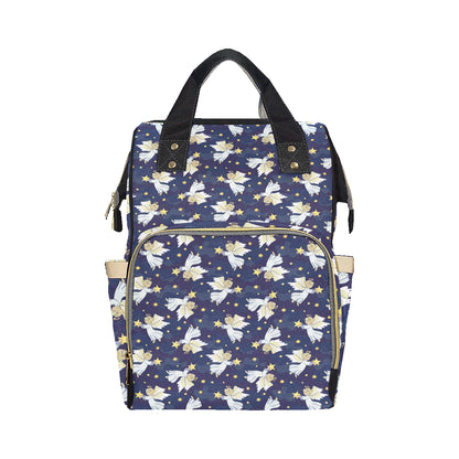 Angel Pattern Print Design 06 Diaper Bag Backpack