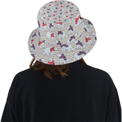 Polar Bear Pattern Print Design PB04 Unisex Bucket Hat