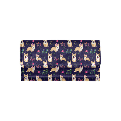 Pembroke Welsh Corgis Pattern Print Design A06 Women's Trifold Wallet