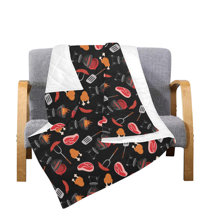 Barbecue Pattern Print Design 04 Premium Quilt