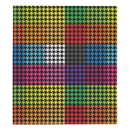 Houndstooth Colorful Pattern Print Design 01 Premium Quilt