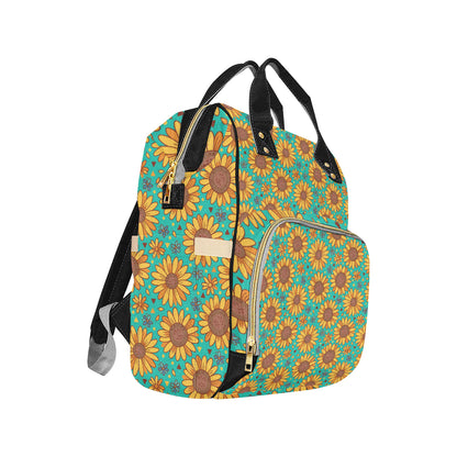 Sunflower Pattern Print Design SF013 Diaper Bag Backpack