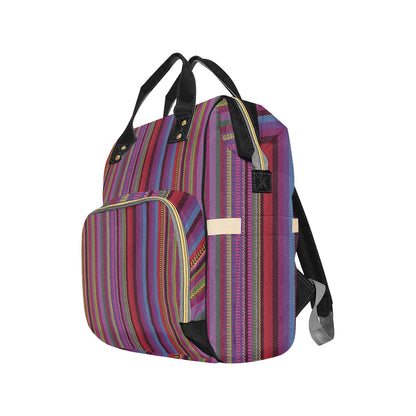 Serape Stripe Print Diaper Bag Backpack