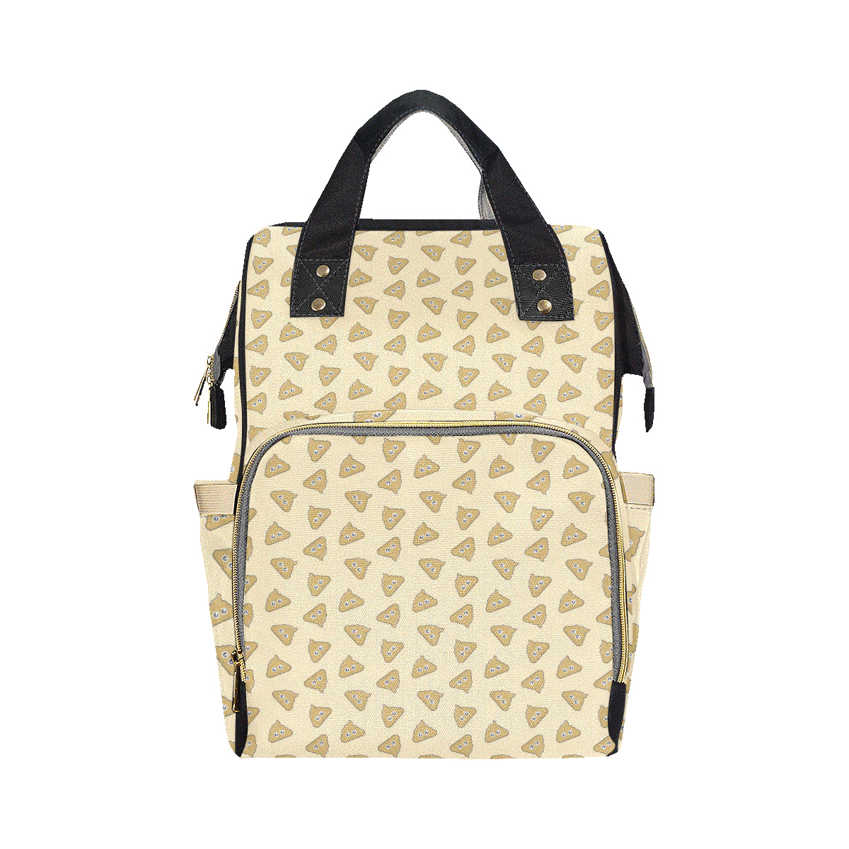 Poop Emoji Pattern Print Design A02 Diaper Bag Backpack