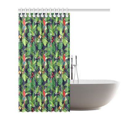 Rainforest Parrot Pattern Print Design A03 Shower Curtain
