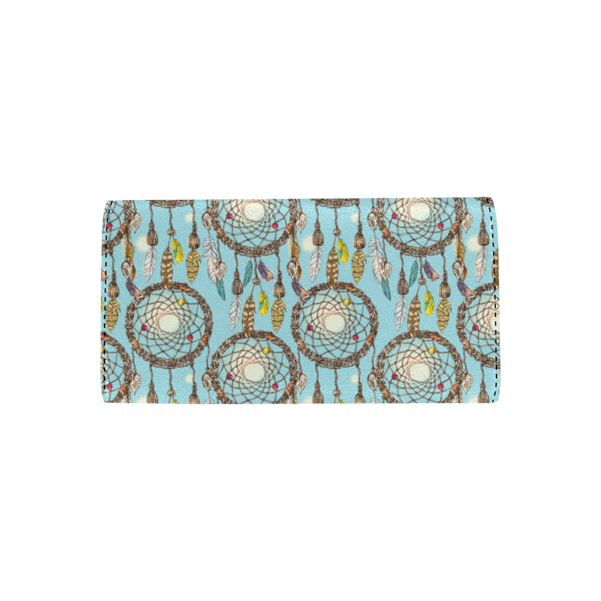 Blue Dream catcher Women's Trifold Wallet