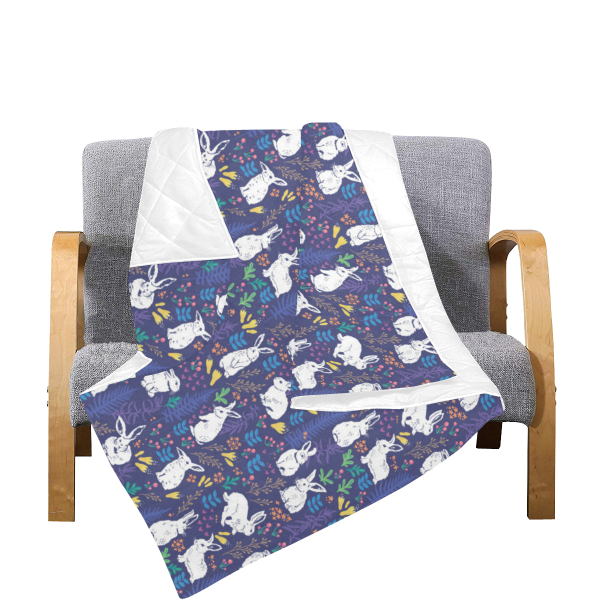 Bunny Pattern Print Design 01 Premium Quilt