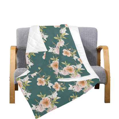 Iris Pattern Print Design IR01 Premium Quilt
