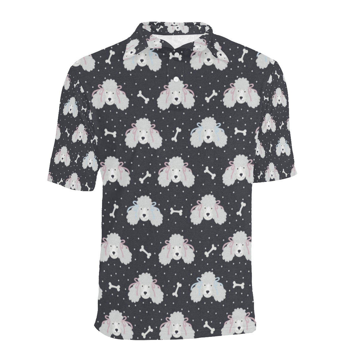 Poodle Pattern Print Design A03 Men Polo Shirt