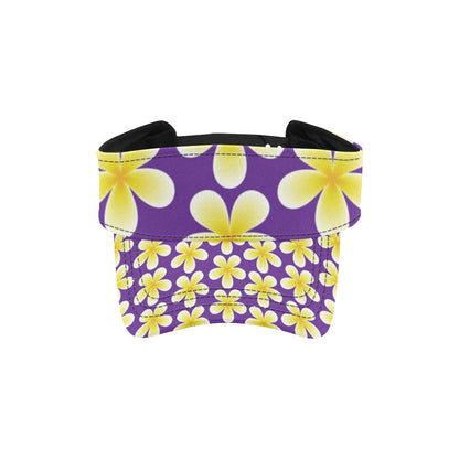 Yellow Plumeria Pattern Print Design PM05 Unisex Sun Visor
