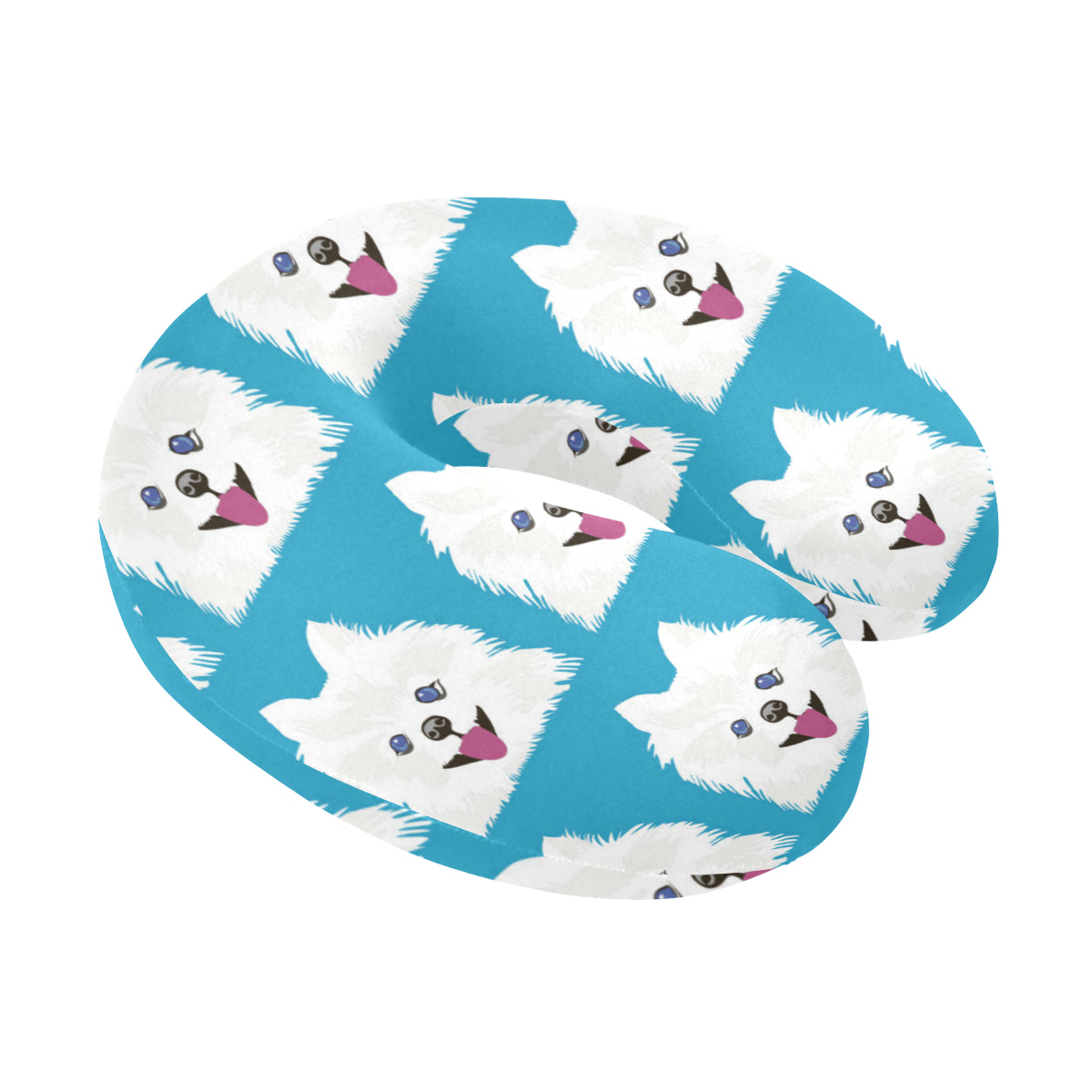 Pomeranians Pattern Print Design A05 U-Shaped Travel Neck Pillow