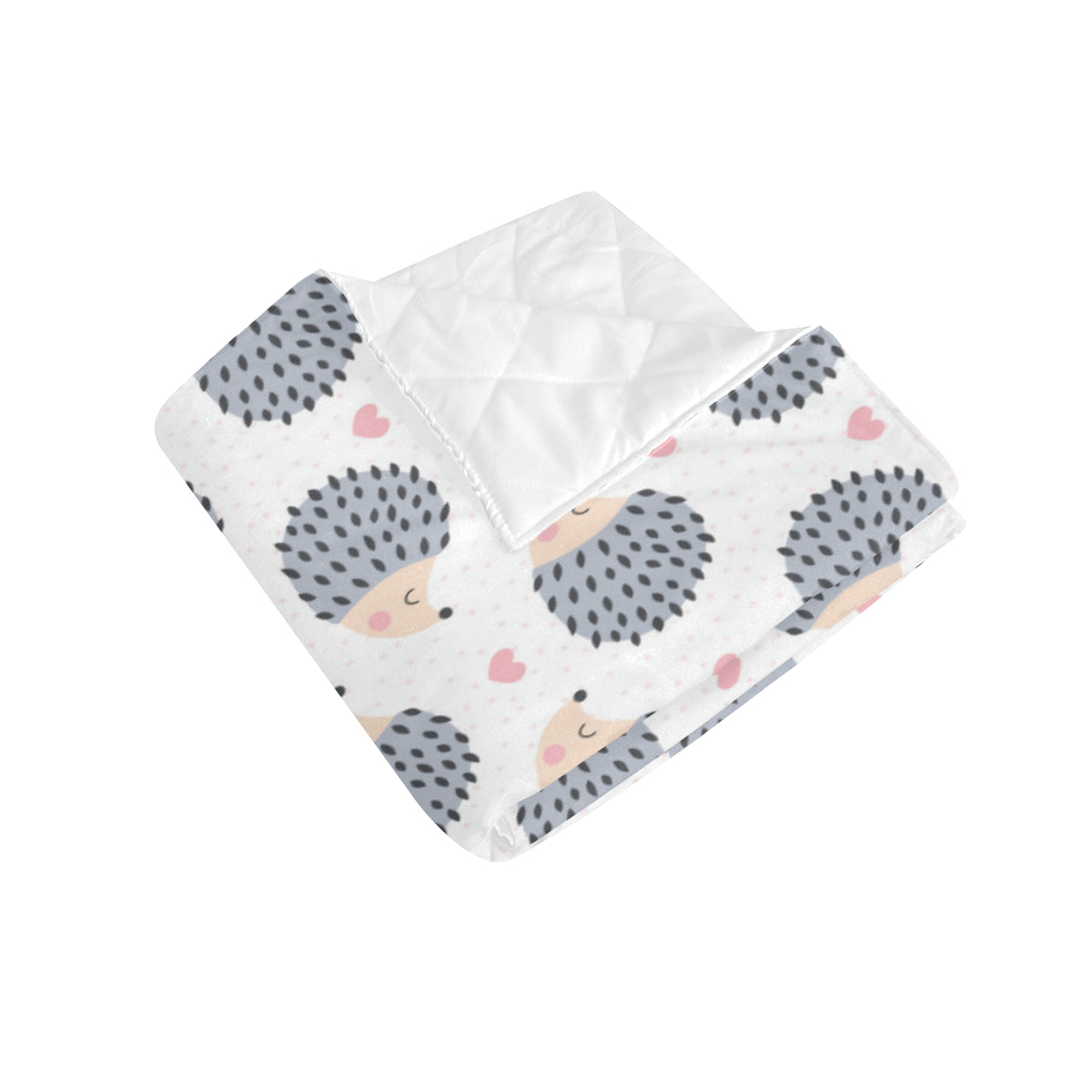Hedgehog Baby Pattern Print Design 03 Premium Quilt