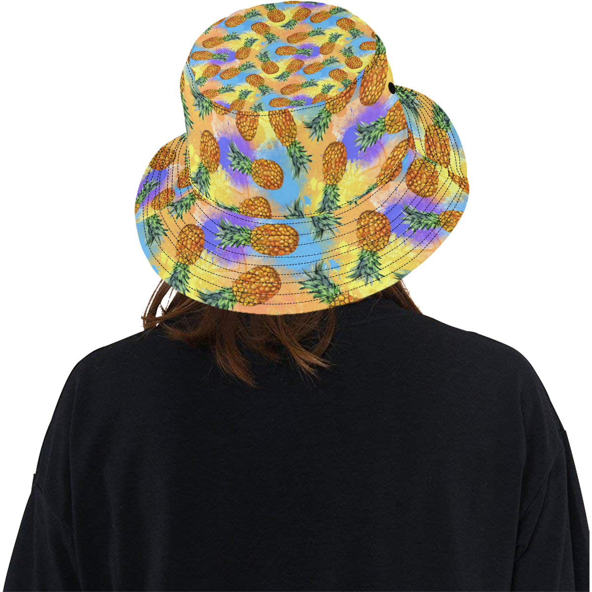 Pineapple Pattern Print Design PP09 Unisex Bucket Hat