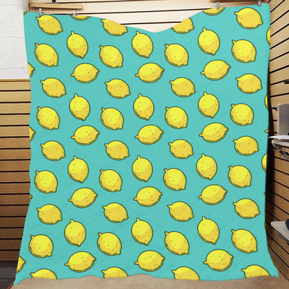 Lemon Pattern Print Design LM04 Premium Quilt