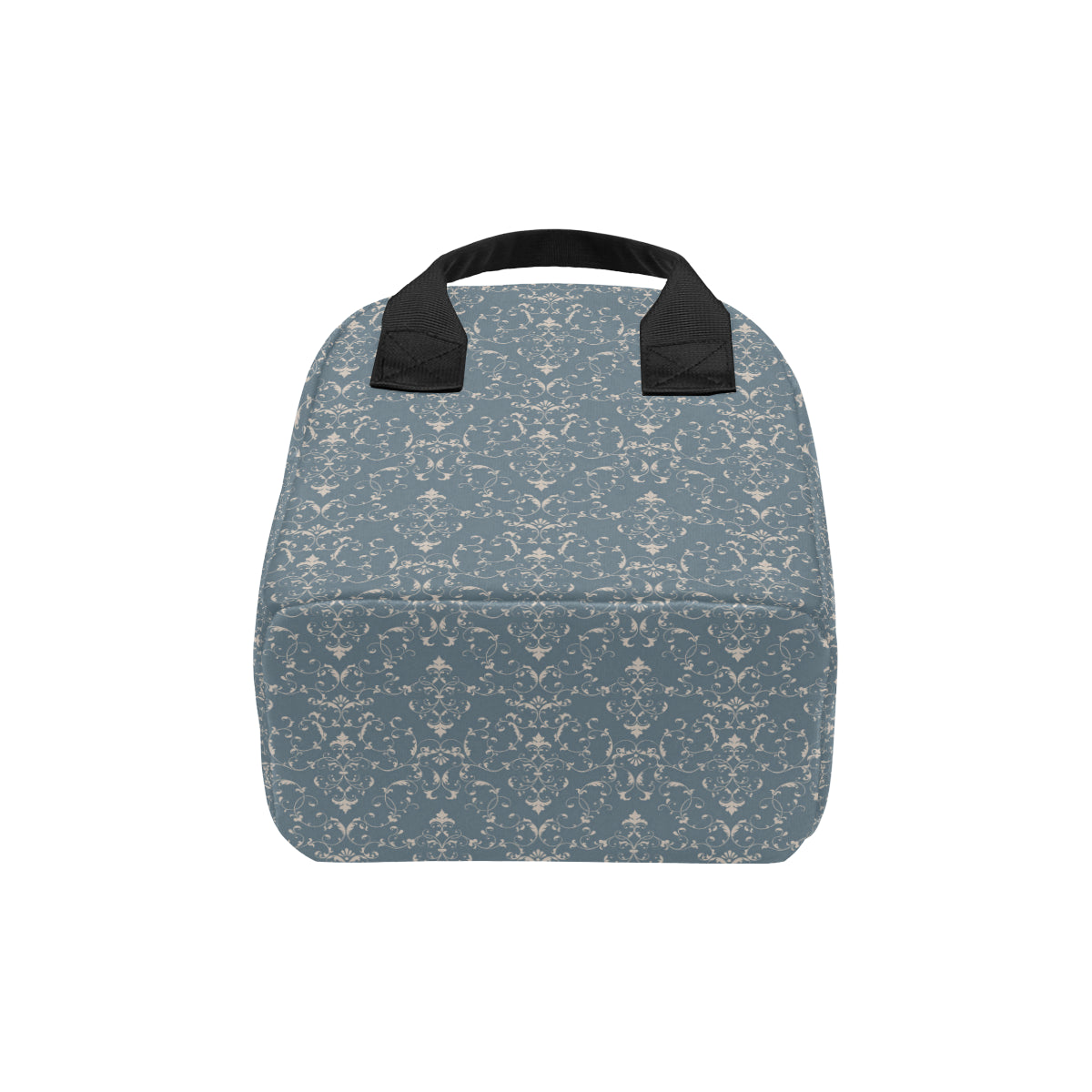 Damask Elegant Teal Print Pattern Insulated Lunch Bag