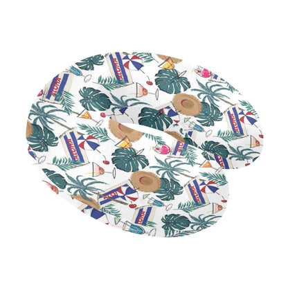 Aloha Hawaii Beach Pattern Print Design 04 U-Shaped Travel Neck Pillow