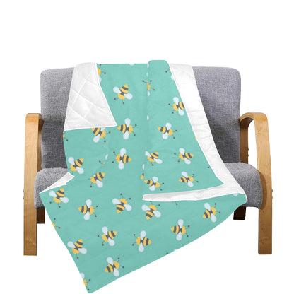 Bee Pattern Print Design 01 Premium Quilt
