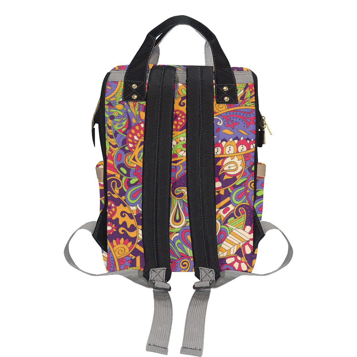 Funky Retro Pattern Print Design A04 Diaper Bag Backpack