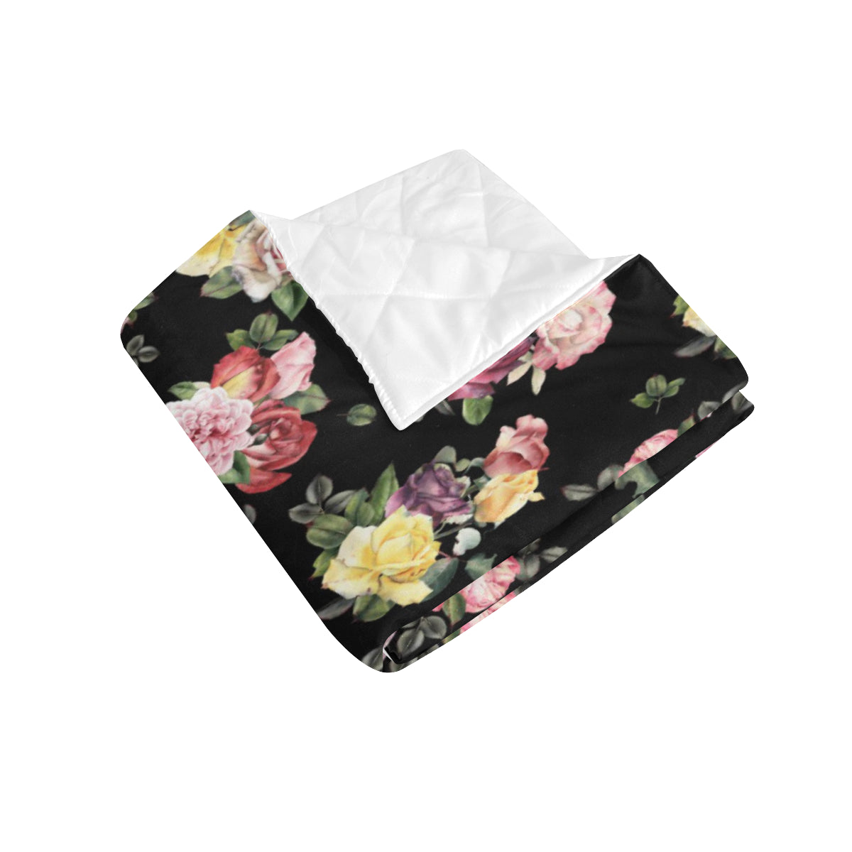 Rose Pattern Print Design RO010 Premium Quilt