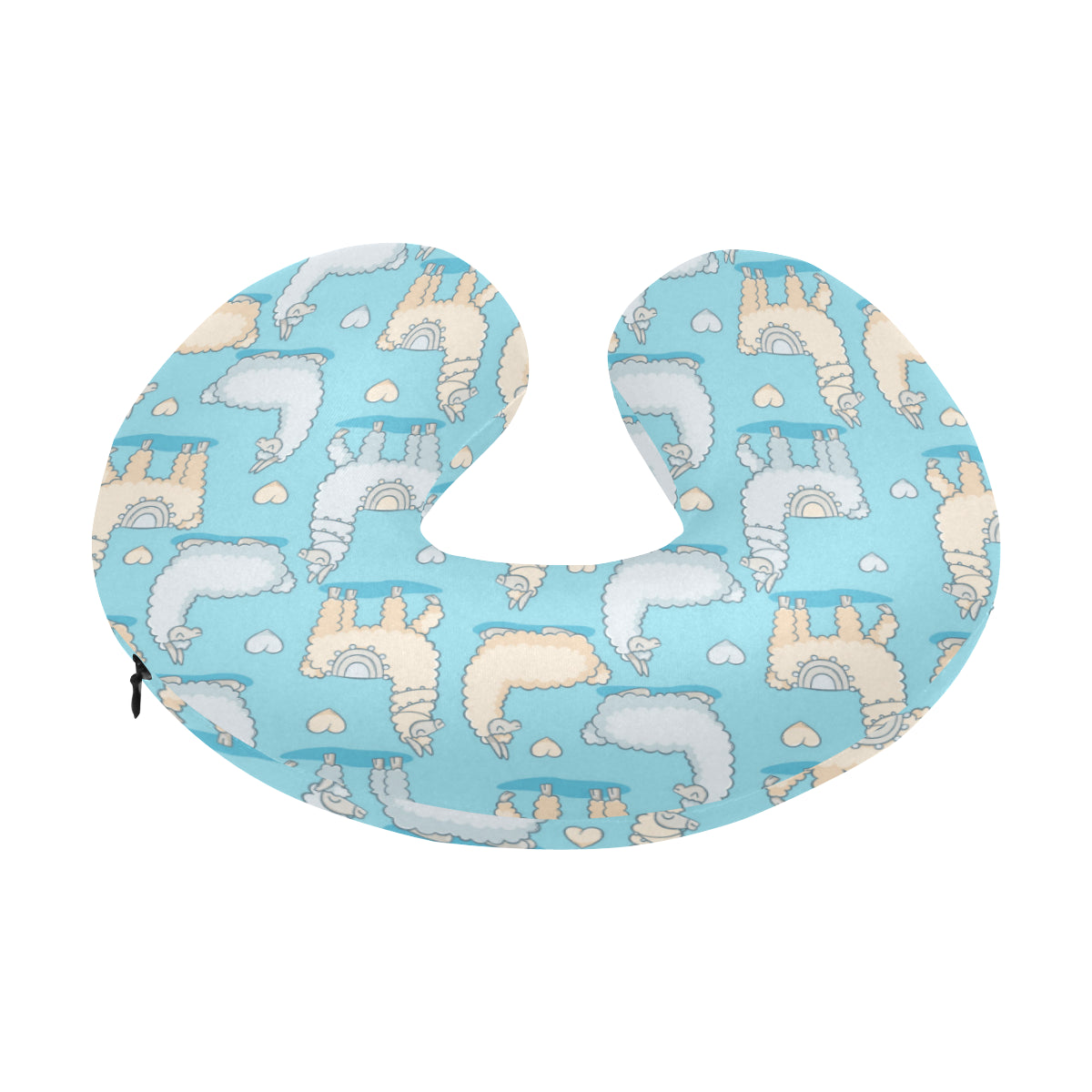 Alpaca Pattern Print Design 06 U-Shaped Travel Neck Pillow